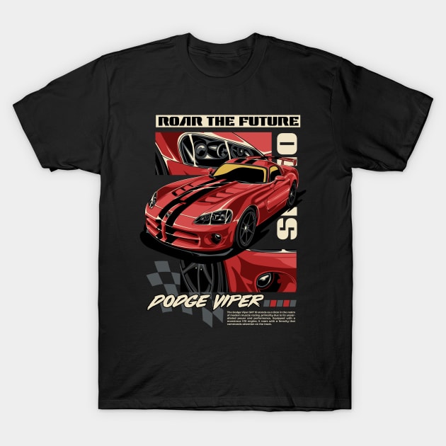 Dodge Viper Roar The Future T-Shirt by Harrisaputra